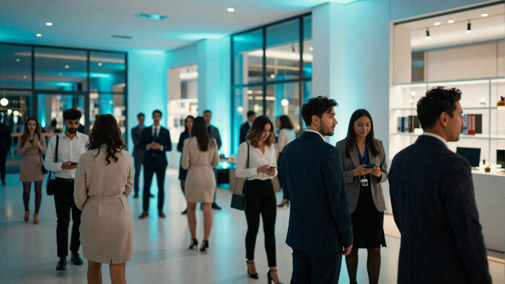 Healthcare networking event in a modern venue